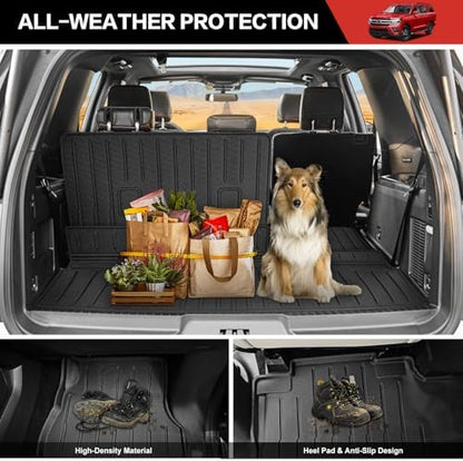Cargo Mat with Floor Mat Fit for 2018-2024 Ford Expedition 7Seats Accessories - Image 6