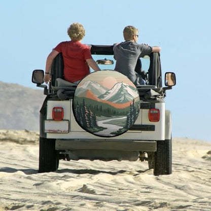 Camper Spare Tire Cover 13 Inch Mountain Adventure Weatherproof Wheel - Image 6