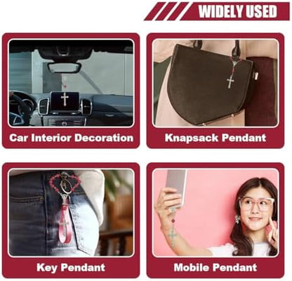 smilfuy 2PCS Car Rosary for Rearview Mirror - Image 4