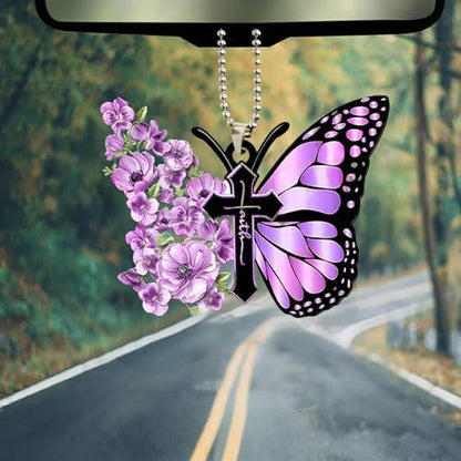 Butterfly Car Hanging Ornament, Hanging Charm Home Decoration Keepsake - Image 3