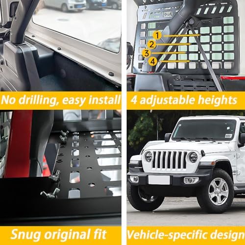 ITrims Car Trunk Organizer for Jeep Wrangler JL Hard Top 4dr 2018-2025 Car - Image 6
