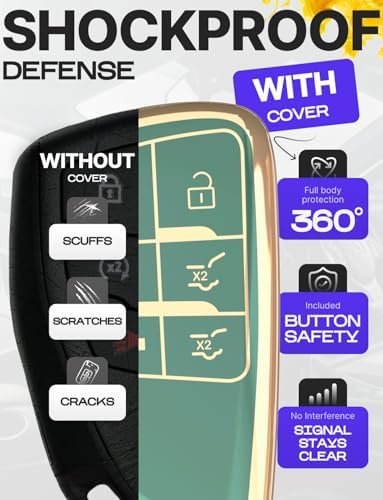 Lucrum Compatible with Chevy, Buick Key Fob Cover & Keychain - Image 4