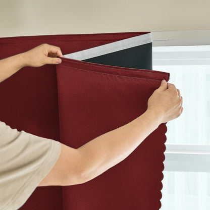 AJAZZ 100% Window Blinds Blackout Portable Black Out Curtains Adhesive Curtains by AJAZZ