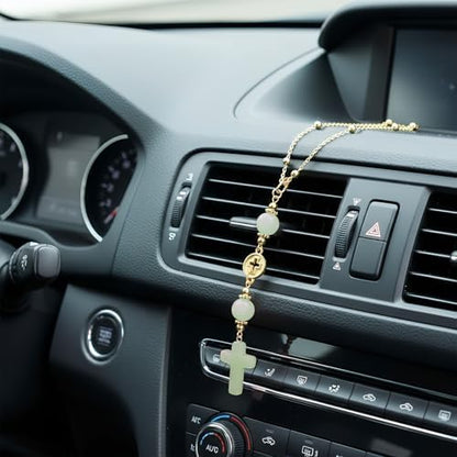 Crystal Cross Car Charm for Rearview Mirror, Car Mirror Hanging Accessories - Image 6