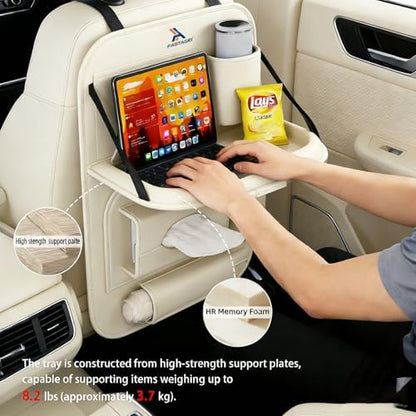 2 Pack Universal Premium Leather Foldable Car Backseat Organizer - Image 2