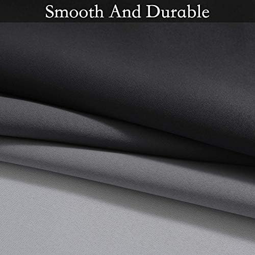 SimpleHome Black to Grey White Ombre Room Darkening Curtains 84 Inch - Image 6