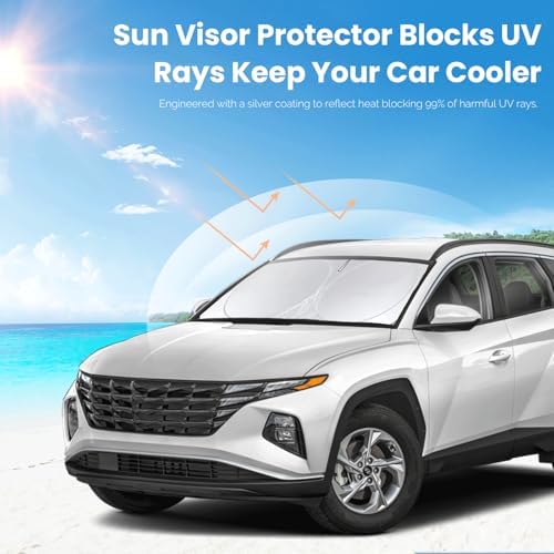 Windshield Sun Shade for 2024 2025 2026 Hyundai Kona Sunshade - Image 2