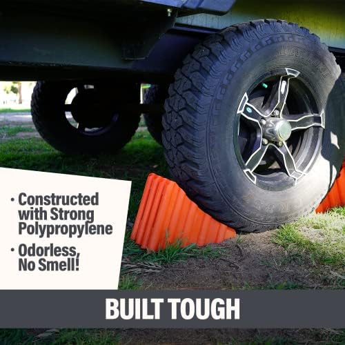 SECURITYMAN Wheel Chocks | Trailer Chocks | Tire Chocks Durable, Solid Wheel - Image 3