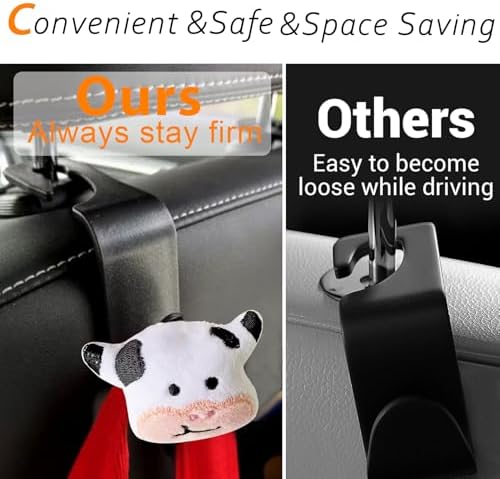 2Pack Dog Car Seat Headrest Hook Car Purse Hook Cars Seat Hooks - Image 3