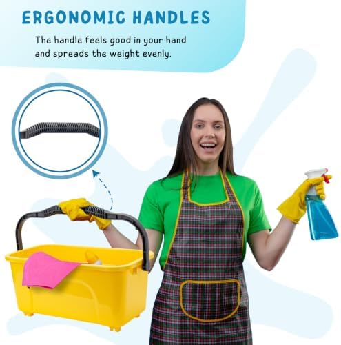 Bucket for Cleaning, 3 Gallon Rectangle Water Bucket for Car and Window Washing - Image 4