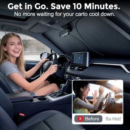 DooGooCoo Windshield Sun Shade for Tesla New Model Y Juniper 2025-2026/Model 3 - Image 6