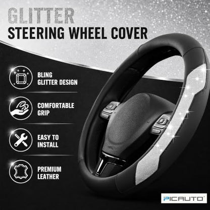 PIC AUTO Steering Wheel Cover, Universal Fit 14.5"-15.5" Car Steering Wheels - Image 2