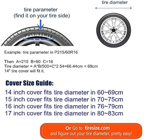 Black Spare Tire Cover for RV Jeep Liberty Wrangler - Image 2