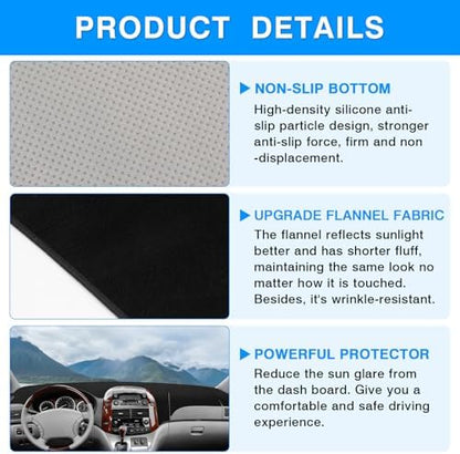 Autorder Dashboard Cover Mat for Toyota Sienna 2004-2010 Accessories Dash Cover - Image 6