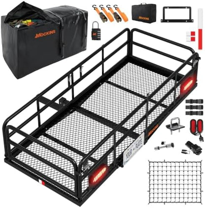 Mockins 66"x30"x14" High Rail Trailer Hitch Cargo Carrier by Mockins