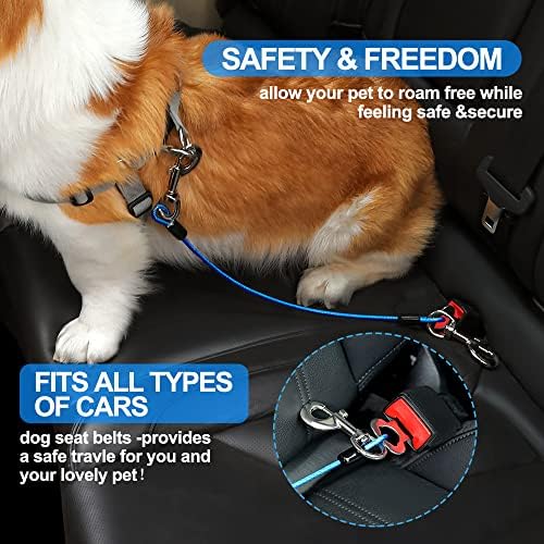 Dog Seat Belt Harness for Car, No Chew Tether Cable Vehicle Dogs Accessories - Image 3