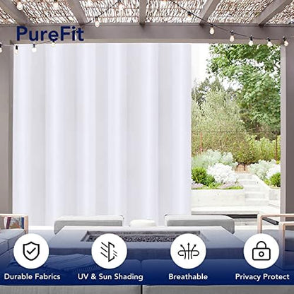 PureFit Outdoor Curtains for Patio Waterproof Weatherproof Outside Curtains - Image 3