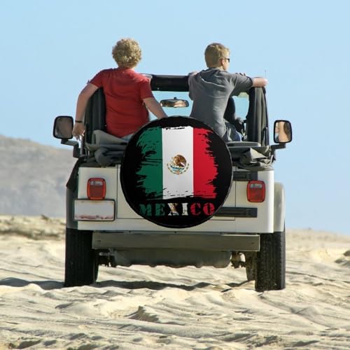 Vintage Mexico Michoacan Mexican Flag Tire Covers, Dust-Proof Weatherproof - Image 6