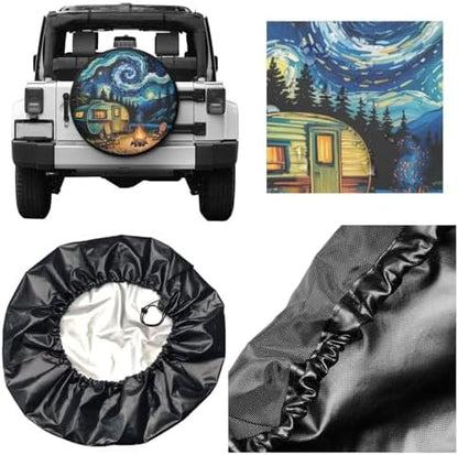 Starry Night Spare Tire Cover Wheel Protector Universal Fit - Image 5