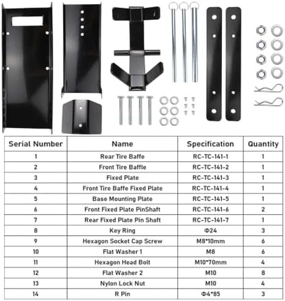 Motorcycle Wheel Trailer Chock for tires from 13" to 17" and 80mm to 230mm - Image 4