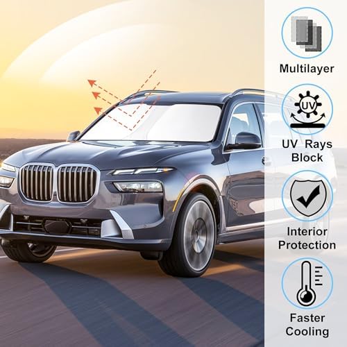 Windshield Sun Shade for 2021-2025 2026 BMW X7 3.0L xDrive40i - Image 2