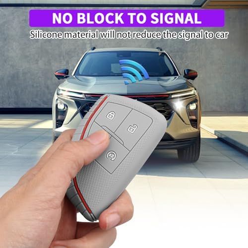 QBUC 2 Pcs for Chevy Key Fob Cover, 4 Buttons Silicone - Image 4