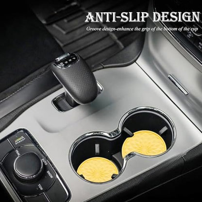 4 Pack Silicone Car Cup Holder Coaster – 2.75 Inch Non-Slip Drink Mat, - Image 3