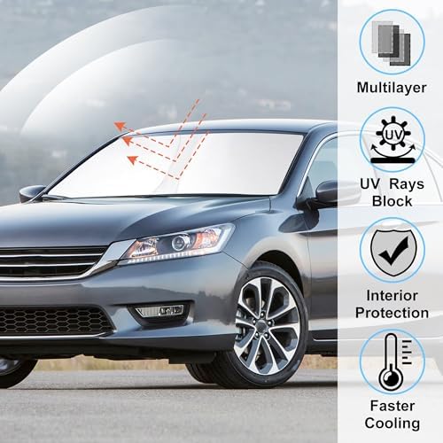 Windshield Sun Shade Sunshade for 2013-2016 2017 Honda Accord - Image 2