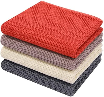 Homaxy 100% Cotton Waffle Weave Kitchen Dish Towels 4-Pack by Homaxy
