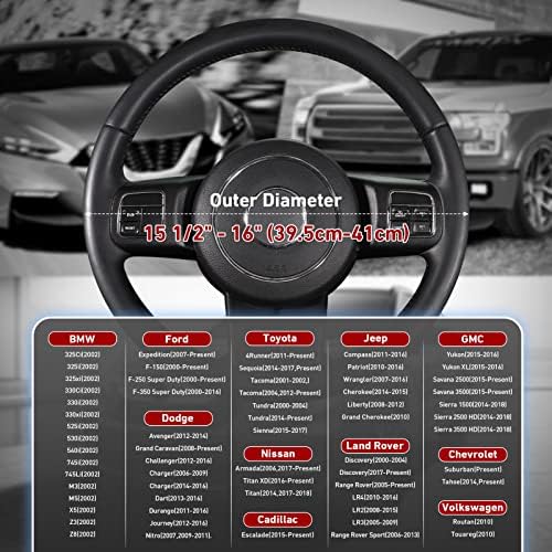 SEG Direct Breathable Car Steering Wheel Cover Large Size 15.5-16 inch - Image 4
