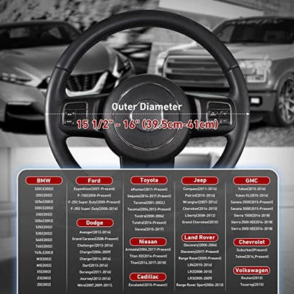 SEG Direct Breathable Car Steering Wheel Cover Large Size 15.5-16 inch - Image 4