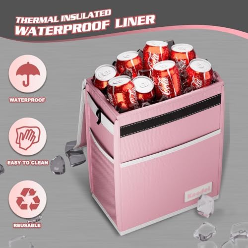 K KNODEL Car Trash Can with Lid, Car Garbage, Bin and Bag - Image 4