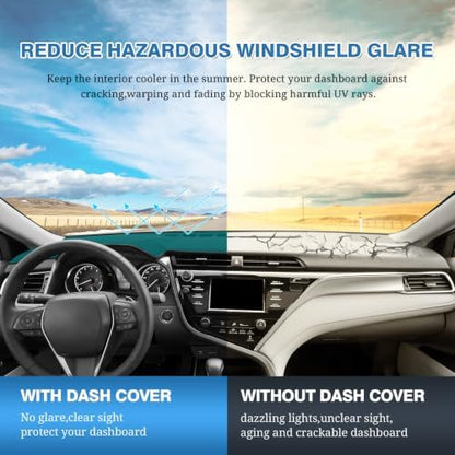 FIILINES Dash Cover for 2018-2024 Toyota Camry, Dashboard Mat Exact Fit for - Image 6
