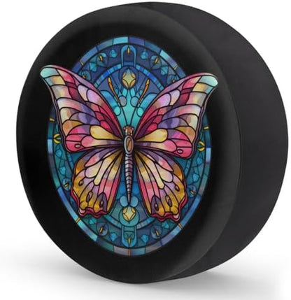 Spare Tire Cover for RV Trailer, Butterfly Black Tire Covers Universal Fit for - Image 2