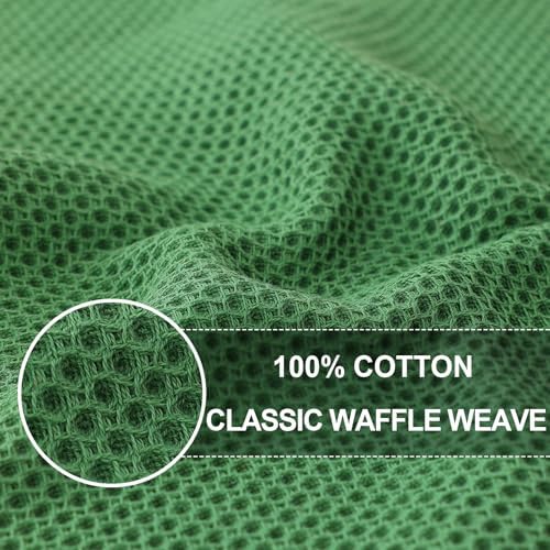 Homaxy 100% Cotton Oversized Waffle Weave Kitchen Towels 8-Pack - Image 2