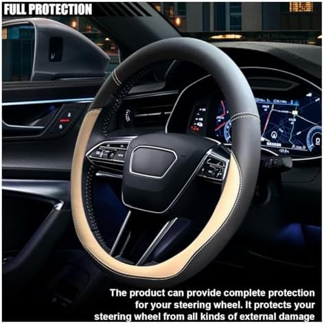 LAINLOY 15" Car Steering Wheel Cover, Microfiber Leather Cover - Image 4