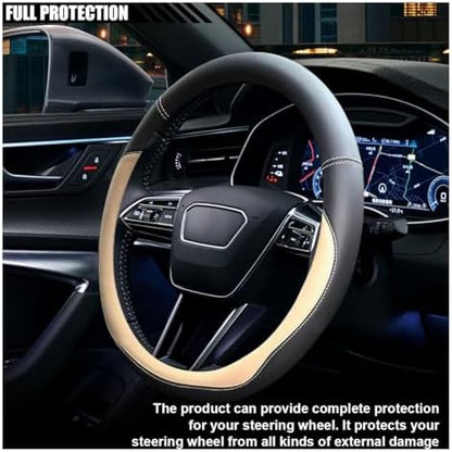 LAINLOY 15" Car Steering Wheel Cover, Microfiber Leather Cover - Image 4