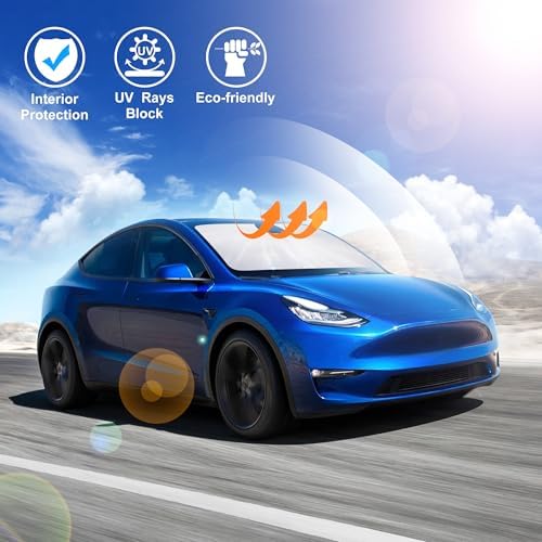 Windshield Sun Shade for 2017-2026 Tesla Model Y/Juniper 3/Highland - Image 6