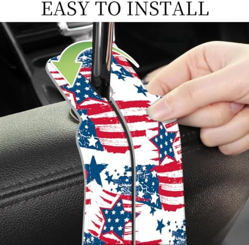 PU Leather Car Seat Hook, Storage Headrest Hanger, Cute Car Backseat Organizer - Image 5