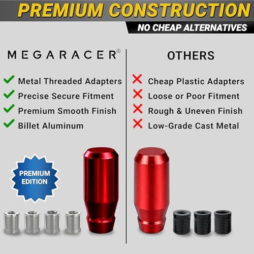 JDM Style Shift Knob for Gear Stick Shifter, 5 6 Speed Manual, Racing Red - Image 6