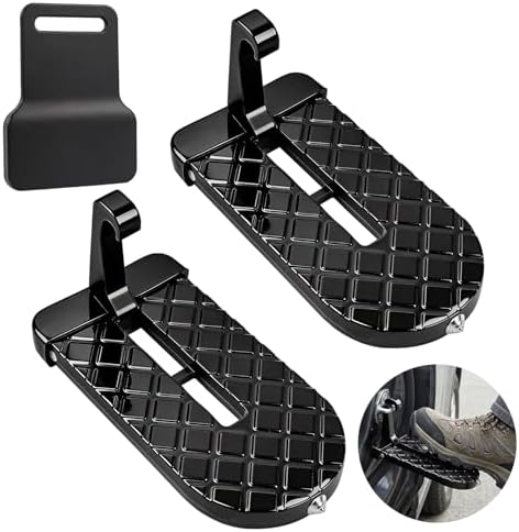 2 Pcs Car Door Step, Aluminum Alloy Car Door Latch Steps, Heavy Duty Doors by Unknown