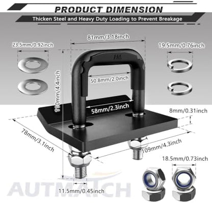 AUTMATCH Hitch Tightener Anti-Rattle Clamp - Image 4