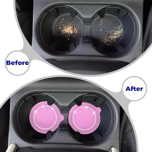 2 PCS Car Cup Coasters, Bling Cup Holder Coaster - Image 6