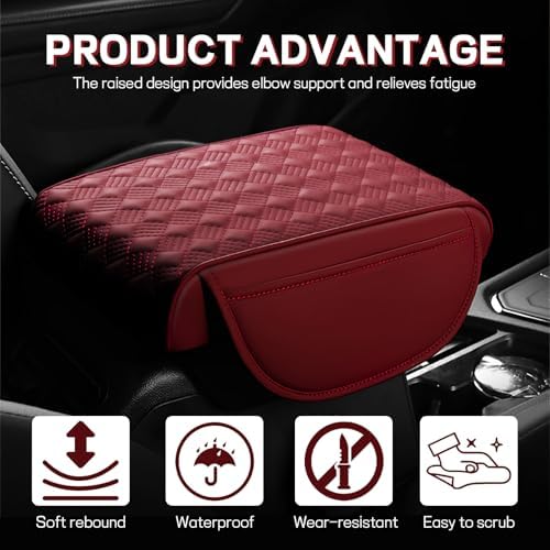 Car Armrest Cushion, 12.2"x8.3" Memory Foam Console Pad - Image 3