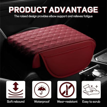 Car Armrest Cushion, 12.2"x8.3" Memory Foam Console Pad - Image 3