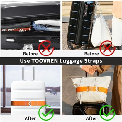 TOOVREN 2-in-1 Travel Belt for Luggage Straps Add a Bag Bungees Suitcase - Image 4
