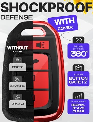Lucrum Compatible with Honda Key Fob Cover & Keychain - Image 4