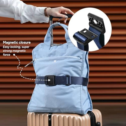 Travel Inspira Magnetic Quick Release Luggage Straps Blue - Image 2