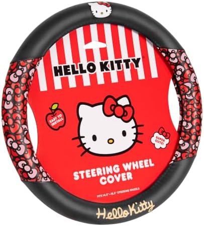 Hello Kitty Steering Wheel Cover, Official Sanrio Car Steering Wheel Cover by Carbella