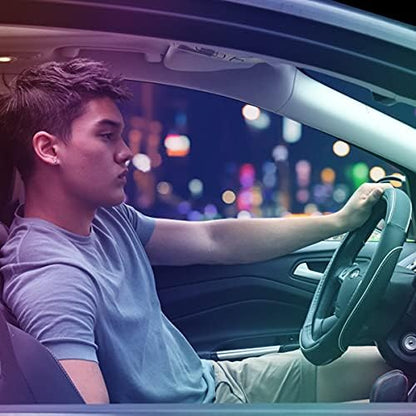 Car Pass Color Piping Microfiber Leather Universal Fit Steering Wheel Cover - Image 2